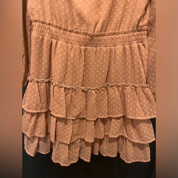 Express Long-Sleeve tiered Ruffle Dress… - Picture 8 of 10